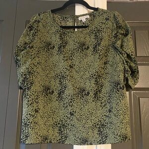 Green Patterned Women's Top